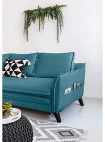 Тюркоазен ъглов разтегателен диван, ляв ъгъл Charming Charlie - Miuform