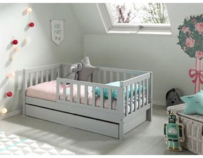 Сиво чекмедже за под легло Junior, 70 x 140 cm Peuter - Vipack