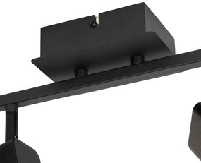 Модерна таванна лампа черна с LED 2-светлина - Nola