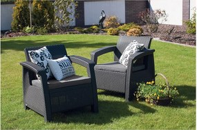 Тъмносиво градинско кресло Corfu – Keter