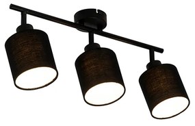 Модерна таванна лампа черна 3-светлина - Hetta