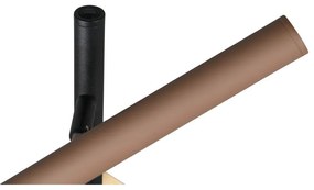 Черна LED подова лампа с метален абажур (височина 150 cm) Fiato – Trio