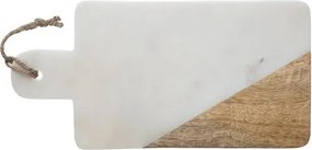 Съд за сервиране Secret de Gourmet, Бял мрамор, 30x15см