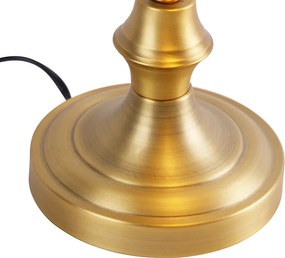 Смарт настолна лампа Banker бронз с кехлибарено стъкло, включва WiFi A60