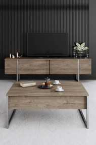 Кафе маса Luxe, цвят Орех Сребърен