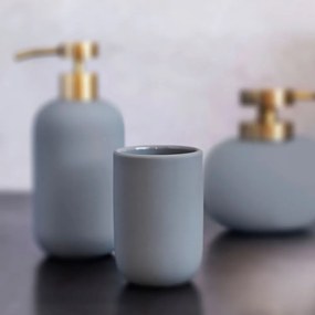 Зелена керамична чаша за четки за зъби Lotus – Mette Ditmer Denmark