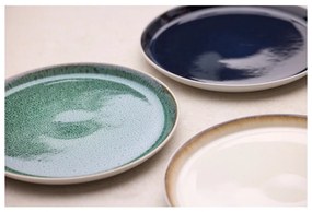 Бяла/зелена глинена чиния ø 27 cm Gastro White/Green – Bitz