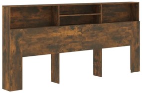 817261 vidaXL Табла за легло тип шкаф, опушен дъб, 220x19x103,5 см