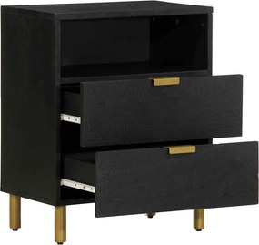 4017658 vidaXL Нощно шкафче, черно, 50x33x62 см, инженерно дърво