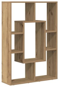 858146 vidaXL Библиотека, дъб артизан, 63x20x90 см, инженерно дърво