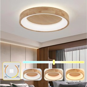 Brilagi-LED Таванно осветително тяло FALCON WOOD LED/40W/230V 3000/4000/6000K 60 см дърво