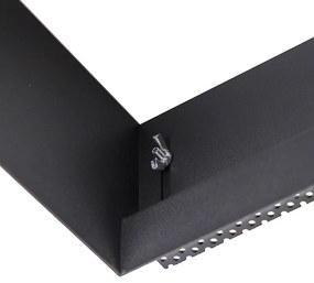 Комплект от 6 вградени прожектора черни GU10 AR111 без рамка - Oneon