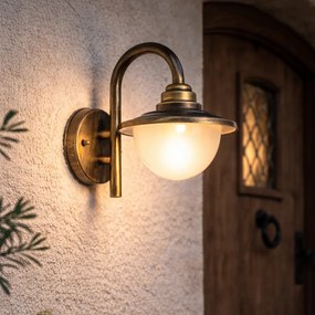 Класически външен стенен фенер антично злато IP44 - Bruges