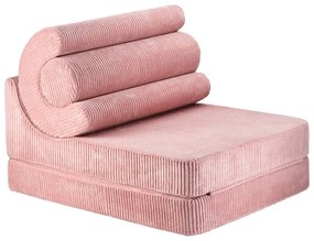 Розов детски стол от рипсено кадифе Flipster – Wigiwama