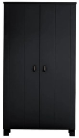 Гардероб от черен бор 111x202 cm Ties - WOOOD