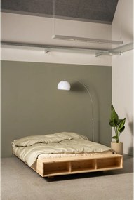 Двойно легло от масивен бор с включена подматрачна рамка в естествен цвят 140x200 cm Merge – Karup Design