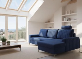 Ъглов диван Monte-Син