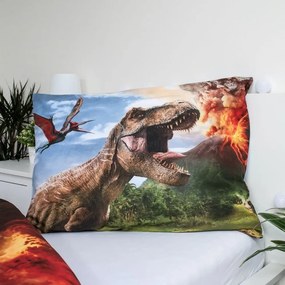 Единично памучно детско спално бельо 140x200 cm Jurassic World "Volcano" – Jerry Fabrics