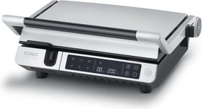 Електрическа скара 3в1 Caso Germany SteakMaster Pro, 2000W, 34х24 см, 80-240°C, Керамично покритие, Таймер, Сензорно управление, Инокс/черен