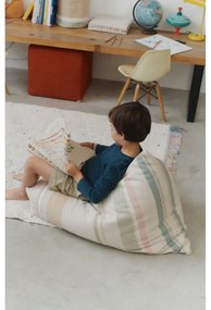 Кремав детски пуф Cleo Multi Stripe – Lorena Canals