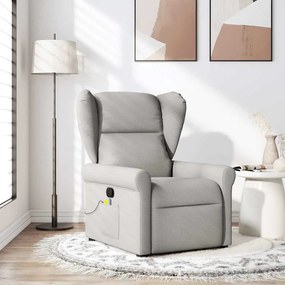 4015675 vidaXL Масажен стол за лежанка Cloud Grey Fabric