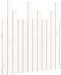 824804 vidaXL Стенна табла за спалня, бяла, 82,5x3x80 см, борово дърво масив