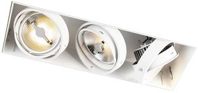 Вграден прожектор бял AR111 без рамка 3-светлина - Oneon