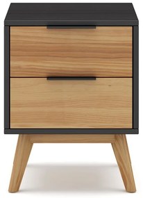 Нощно шкафче от борова дървесина в естествен цвят Lavis - Marckeric