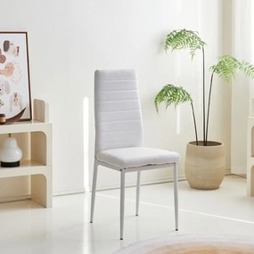 Кухненски стол Jake-Бял (6) парчета