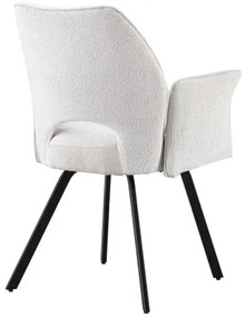 ТУЛИП Светло бежово (тъкан UF980-02) - МОДЕРЕН ТАПИЦИРАН СТОЛ С ПОДЛАКЪТНИЦИ ЗА ДНЕВНА/ТРАПЕЗАРИЯ/ОФИС ЛОФТ