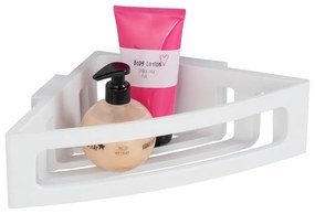 Бял ъглов самоносещ пластмасов рафт за баня Bralia - Wenko