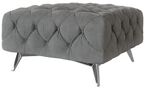 Сива кадифена табуретка Chelsea – Ropez