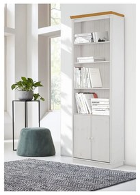 Бяла библиотека от масивен бор 74x223 cm Anita – Støraa