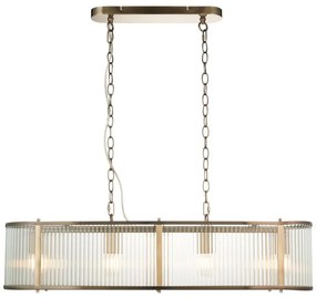 Endon 110945 - Пендел RIDGETON 4xE14/6W/230V месинг/прозрачен