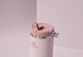 Светлорозов термос от неръждаема стомана 410 ml IceFlow™ Flip Straw 2.0 Tumbler Rose Quartz – Stanley