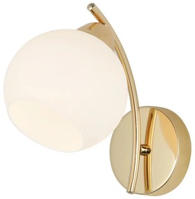 Стенна лампа в бяло и златисто Amos – Candellux Lighting