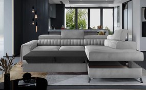 Ъглов диван Renesy-Gray Dark-Right