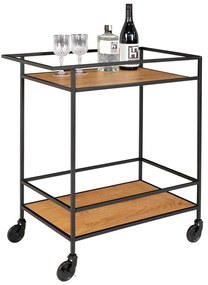 Бар количка с дъбова декорация Vita - House Nordic