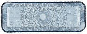 Синя стъклена чиния за сервиране 14x38 cm Kusintha - Bitz