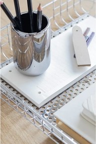 Керамична чаша за четки за зъби в сребрист цвят Lotus – Mette Ditmer Denmark