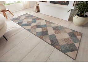 Синя/бежова пътека 80x200 cm Terrain – Hanse Home