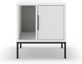 Бяло нощно шкафче с рафтове Lani - Marckeric