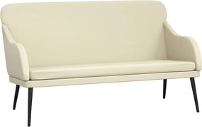 351431 vidaXL Пейка, кремава, 110x76x80 см, изкуствена кожа