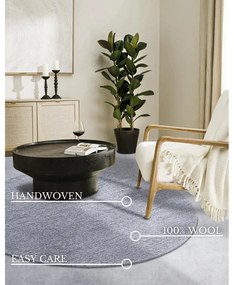 Сив ръчно изработен вълнен кръгъл килим ø 160 cm Francois – Villeroy&amp;Boch