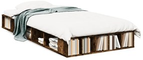 3280528 vidaXL Рамка за легло, опушен дъб, 90x190 см, инженерно дърво