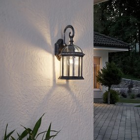 Класически външен стенен аплик антично сребро IP44 - Glasgow