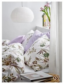 Зелен и бежов памучен сатен за единично спално бельо 140x200 cm Soft Tropic - Södahl