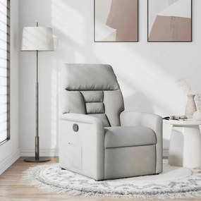 4015551 vidaXL Recliner Chair Cloud Grey Fabric
