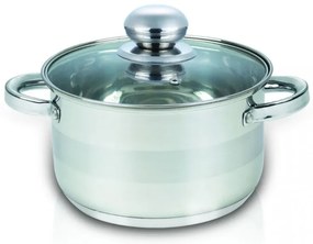 Тенджера с капак SAPIR SP 1210 GI18, 2.9 литра, 18x11.5 см, Многослойно дъно, Индукция, Инокс