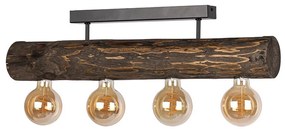 Spot-Light DO6997456 - Таванен полилей TRABO 4xE27/60W/230V цвят бор